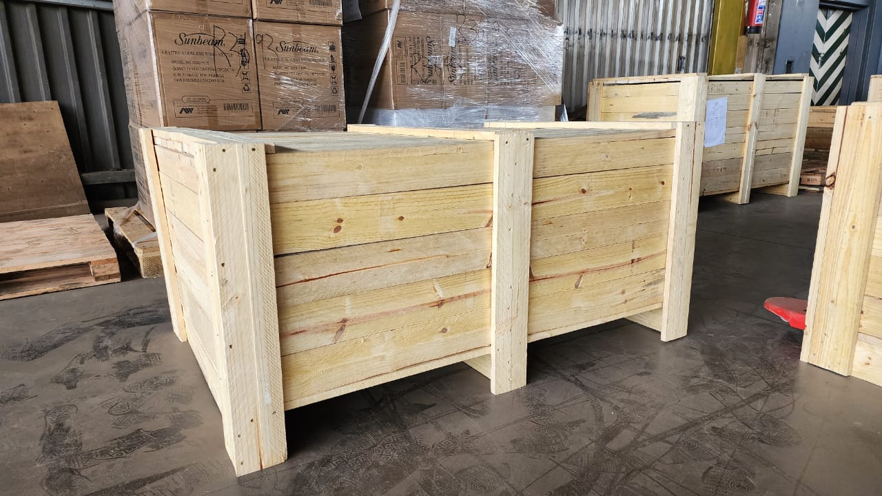 Large custom timber shipping crate